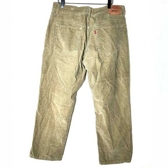 Levi's 505 tan brown velvet straight leg casual pants size 16 Juniors B133 - Picture 3 of 3